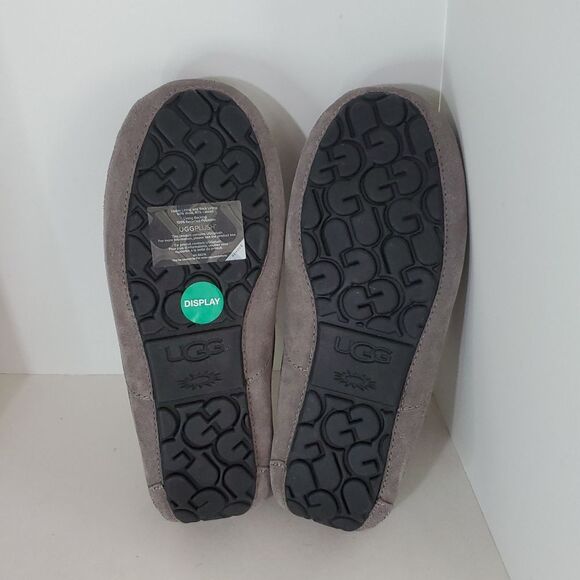 UGG Ascot Slipper Grey Suede Wool Comfort Loafer Men's US 9 NIB - Picture 14 of 16